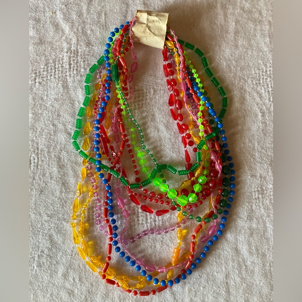 Vintage Mardi Gras Throw Beads Lot of 12